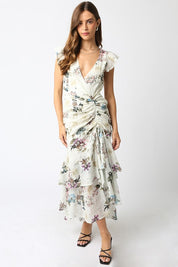 Floral Ruffle Maxi Dress
