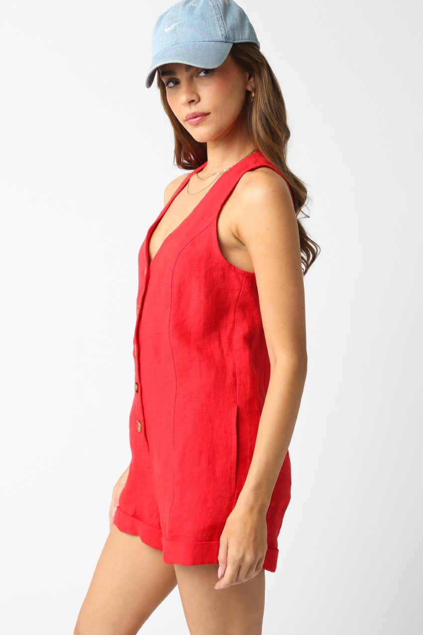Red Scarlett Romper