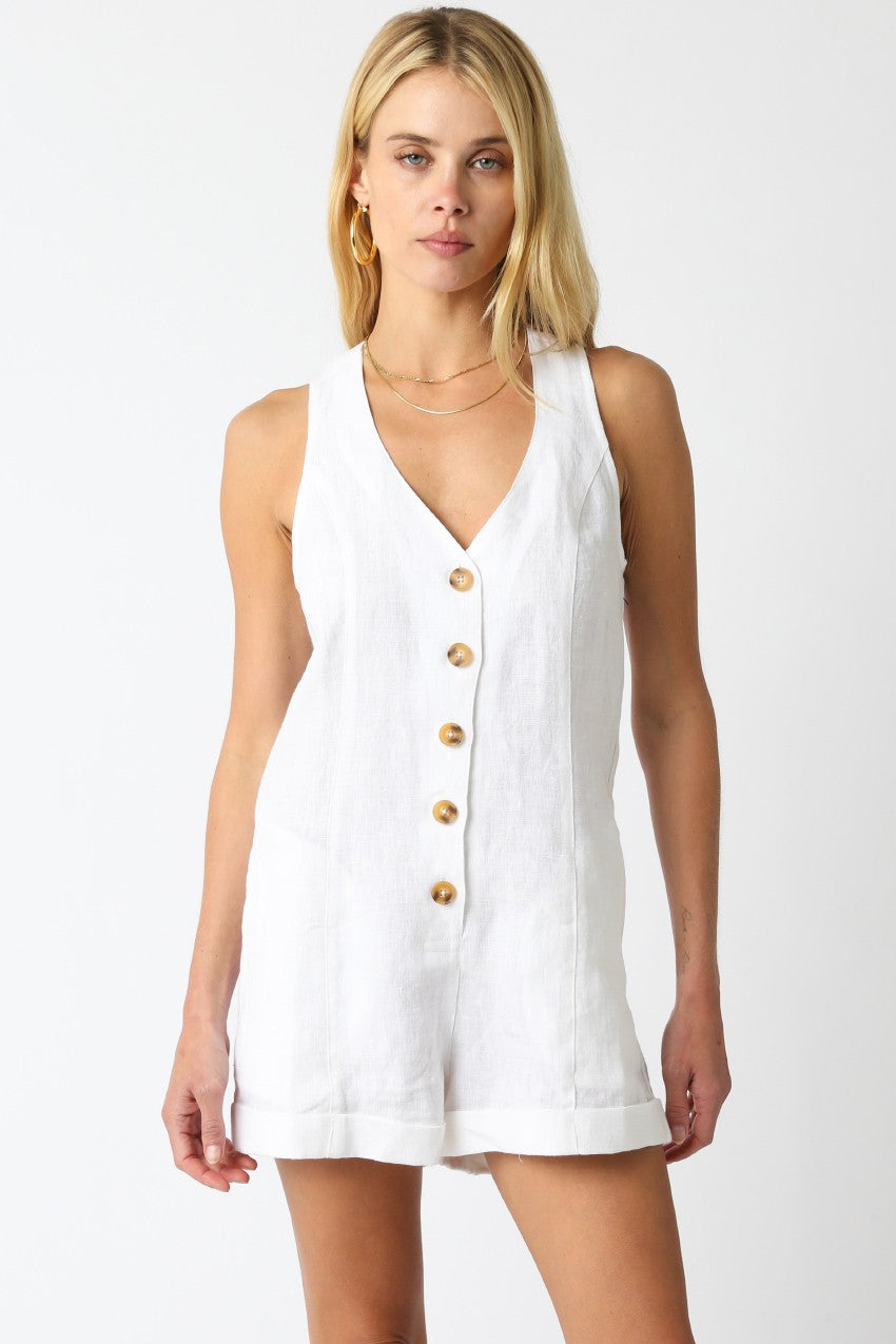 White Scarlett Romper