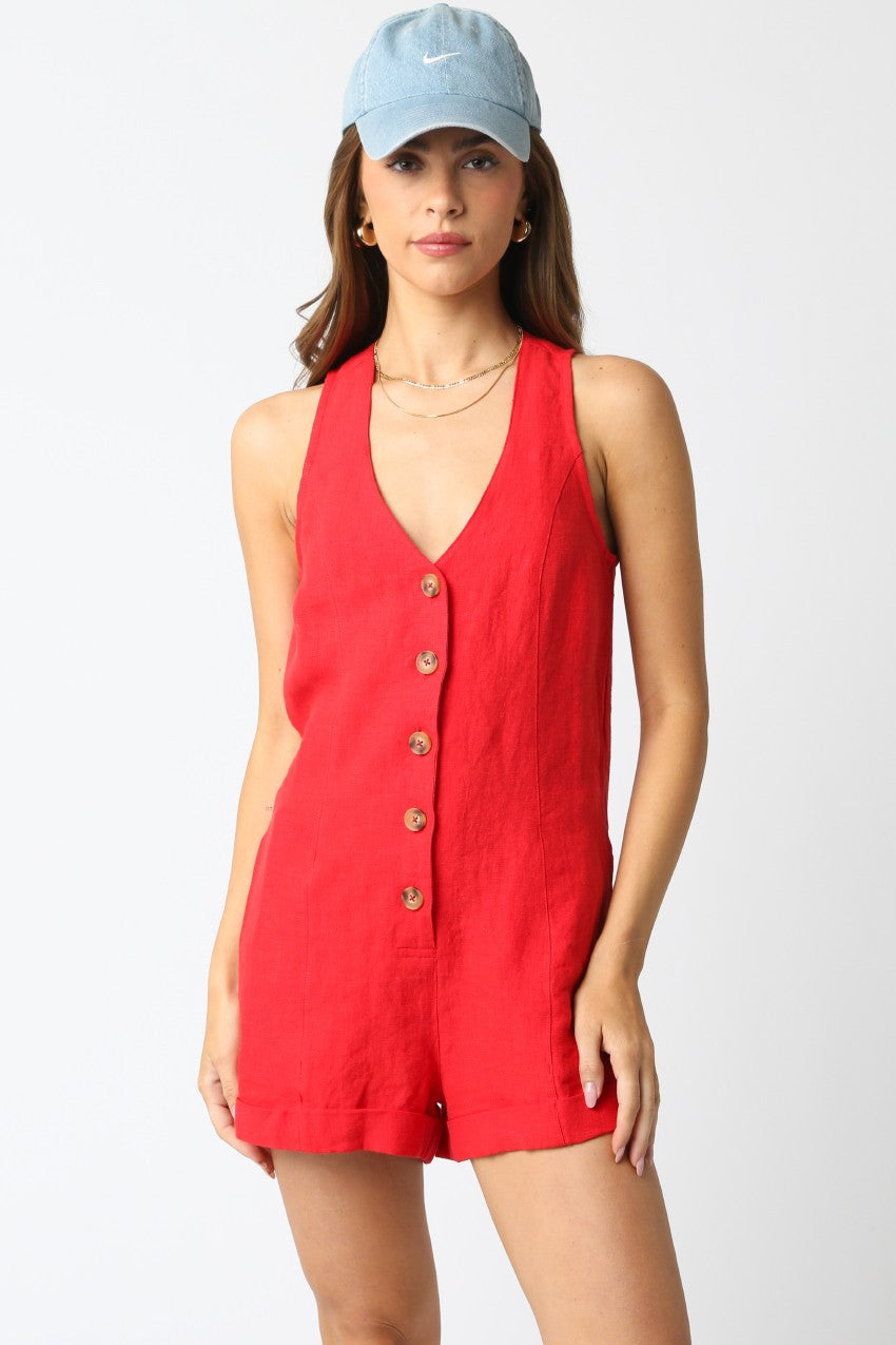 Red Scarlett Romper
