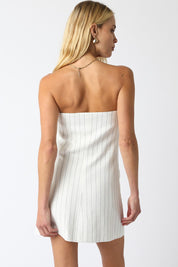 White & Black Freya Stripe Dress