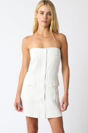 White & Black Freya Stripe Dress