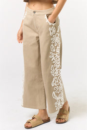 Cord Detailed Denim Pant