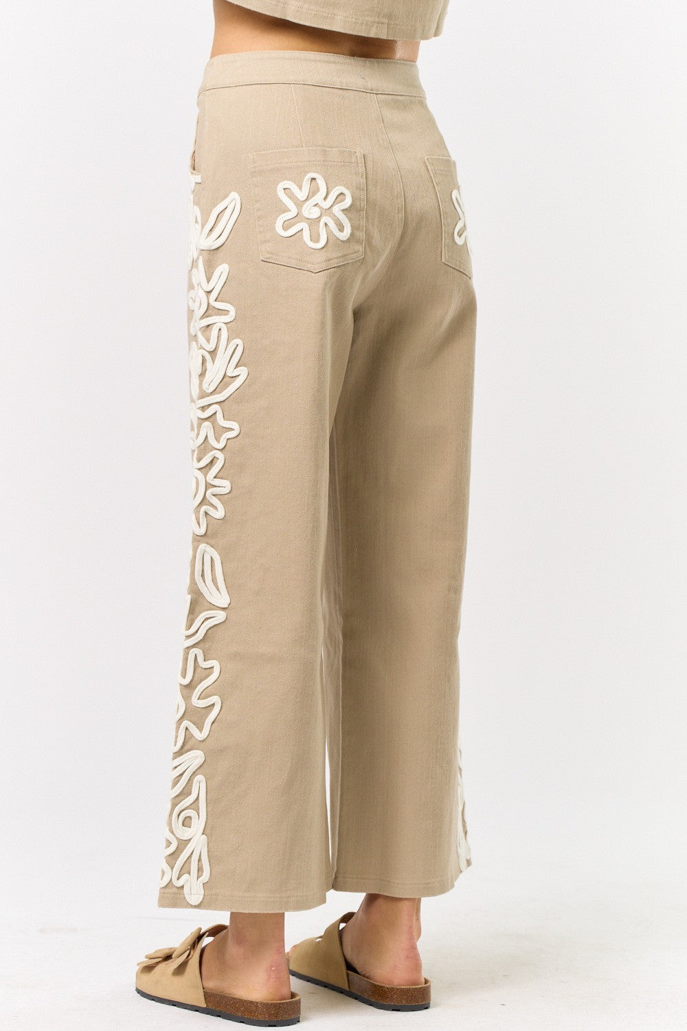 Cord Detailed Denim Pant