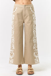 Cord Detailed Denim Pant