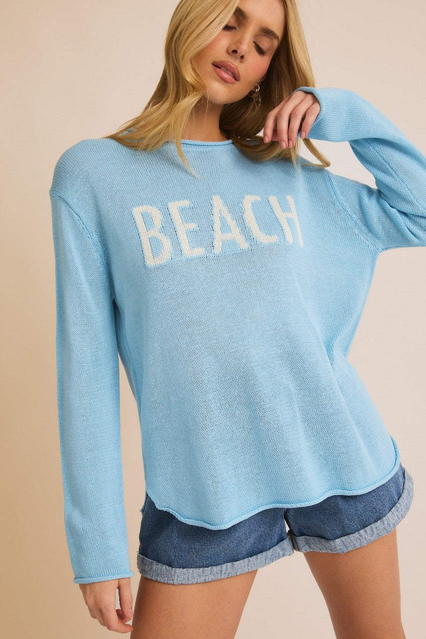Blue BEACH Lightweight Sweater
