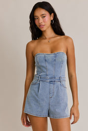Denim Tube Romper