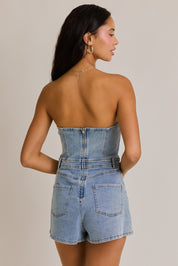 Denim Tube Romper