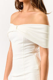 Oversized Bow Off Shoulder Mini Dress