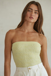 Yellow Floral Tube Top