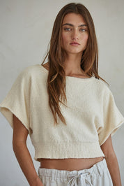 Cream Sweater Top