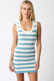 Blue & White Liliana Stripe Dress