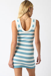 Blue & White Liliana Stripe Dress