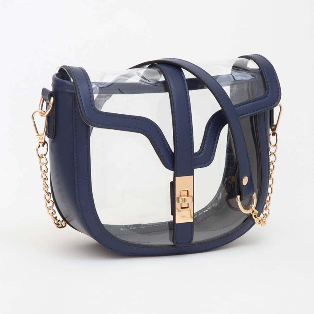 Clear Transparent Saddle Bag
: Blue