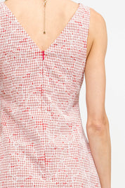 Red Embroidered Mini Dress