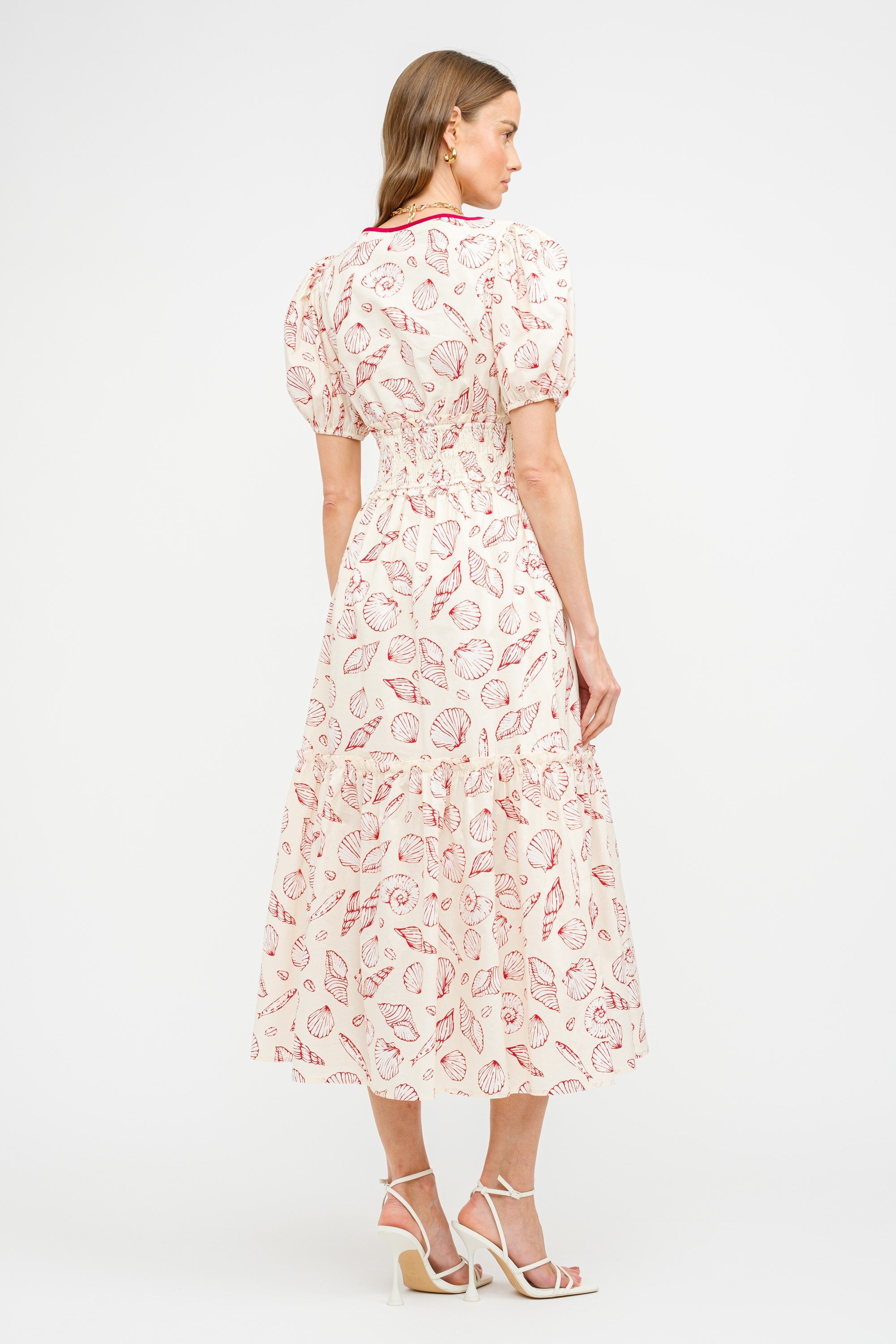 Red Sea Shell Midi Dress