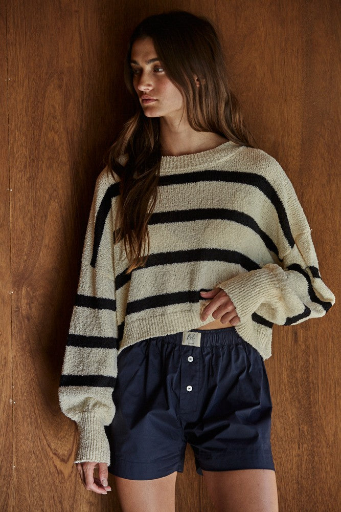 Black Striped Sweater