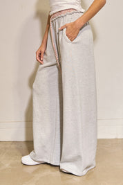 Checkered Waist Band Boxer Sweatpants