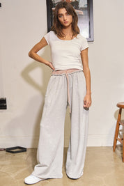 Checkered Waist Band Boxer Sweatpants