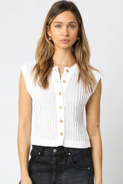 White Eliza Sweater Vest