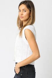 White Eliza Sweater Vest