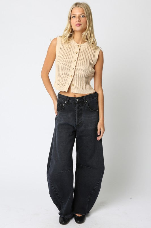 Beige Eliza Sweater Vest