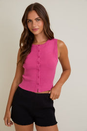 Pink Ribbed Sweater