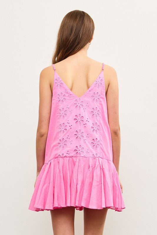 Pink Eyelet Dress