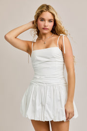 White Tie Bubble Dress