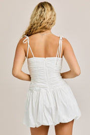 White Tie Bubble Dress