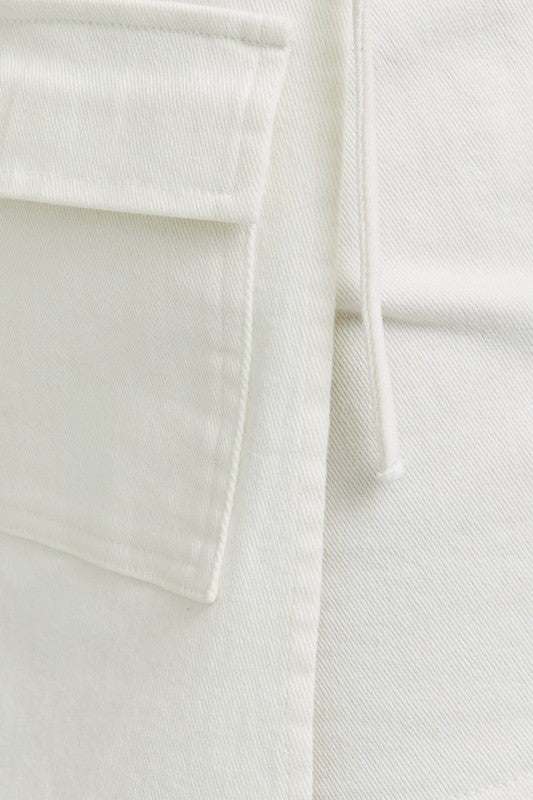 White Tie Side Skirt