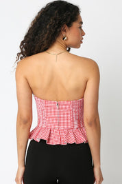 Red Gingham Top