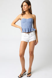 Blue Gingham Top
