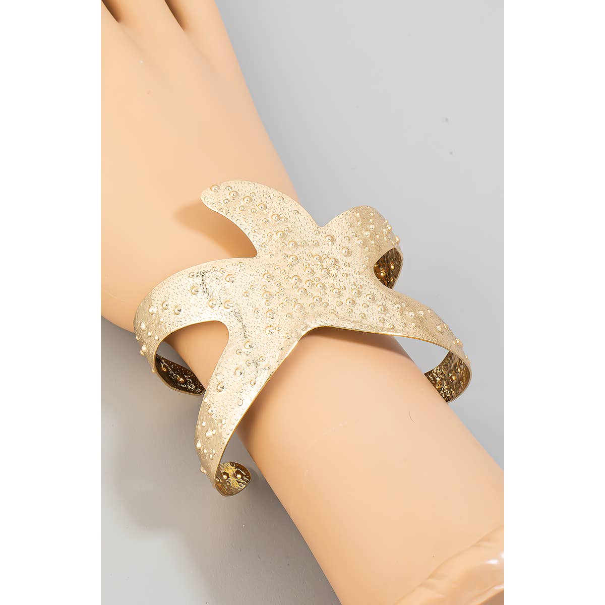 Silver Starfish Cuff Bracelet