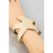 Silver Starfish Cuff Bracelet
