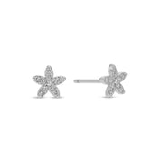 Pave Flower Studs