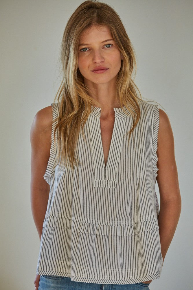 Stripe Sleeveless Top