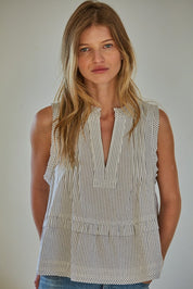 Stripe Sleeveless Top