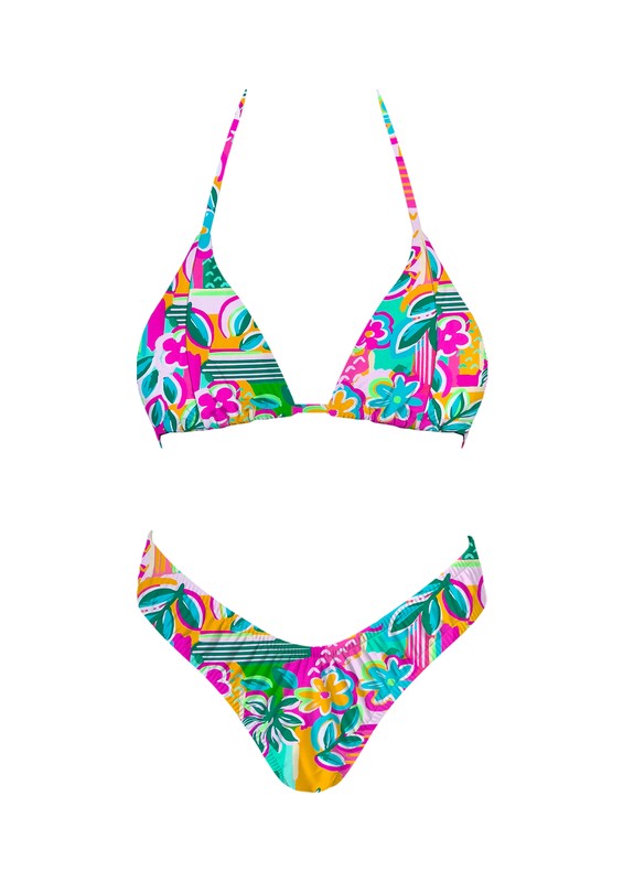 Tropical Print Bikini Set