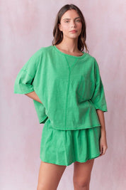 Green Basic Skort