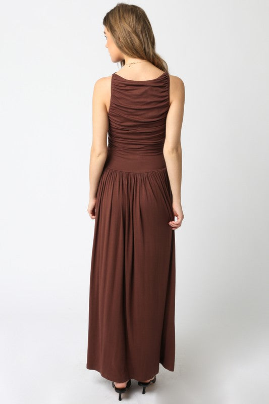 Light Brown Leni Maxi Dress