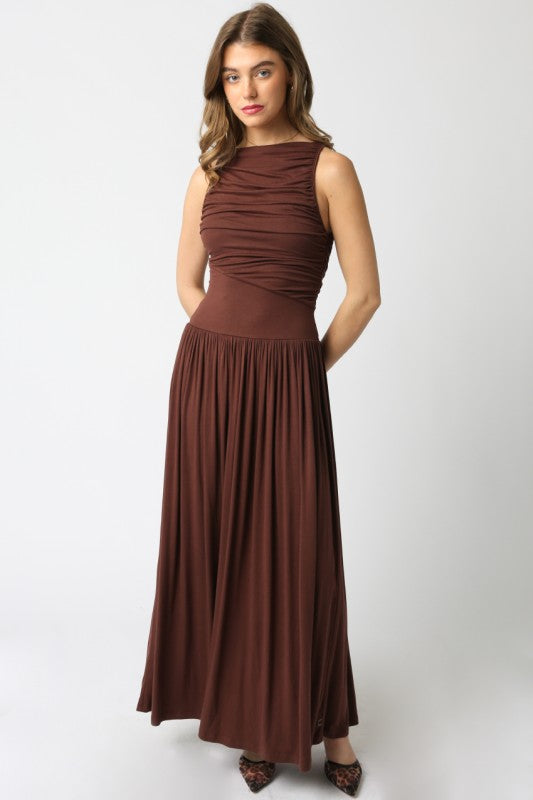 Light Brown Leni Maxi Dress