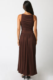 Dark Brown Leni Maxi Dress