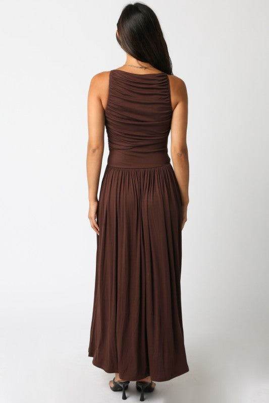 Dark Brown Leni Maxi Dress