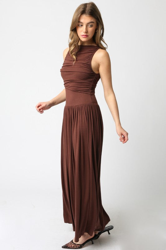 Light Brown Leni Maxi Dress