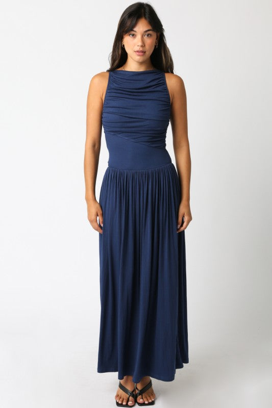 Navy Blue Leni Maxi Dress