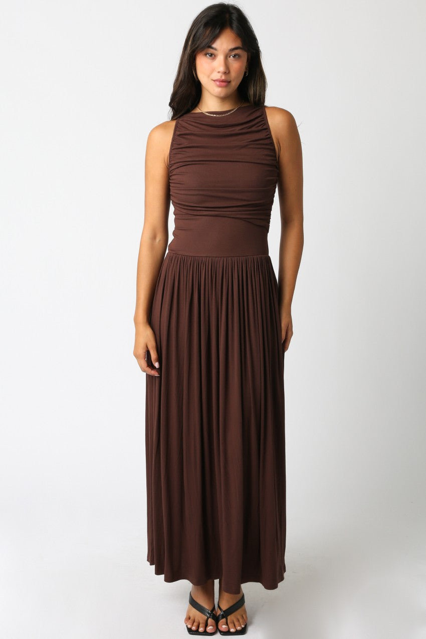 Dark Brown Leni Maxi Dress