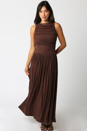 Dark Brown Leni Maxi Dress