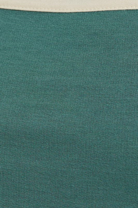 Teal Overlap Mini Dress