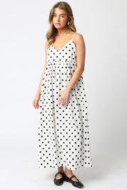 White & Black Polka Dot Dress